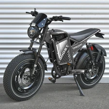 Электрофэтбайк Prof1 Ghost 20д. GS-2002 серый с мотором мощностью 1000W